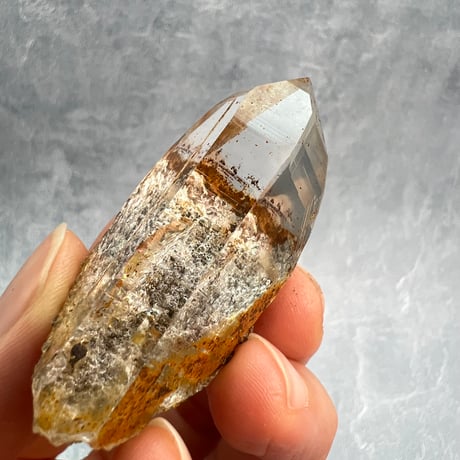 ハイクオリティ【ガネッシュヒマール産】リモナイトイン天然ヒマラヤ水晶/Ganesh Himal Limonite in Himalayan Quartz