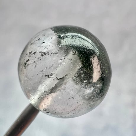 【ガネッシュヒマール産】アクチノライトイン天然ヒマラヤ水晶ビーズ⑨/Ganesh Himal Actinolite in Himalayan Quartz beads