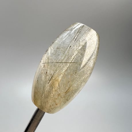 【ガネッシュヒマール産】アクチノライトイン天然ヒマラヤ水晶 樽型ビーズ/Ganesh Himal Actinolite in Himalayan Quartz barrel beads
