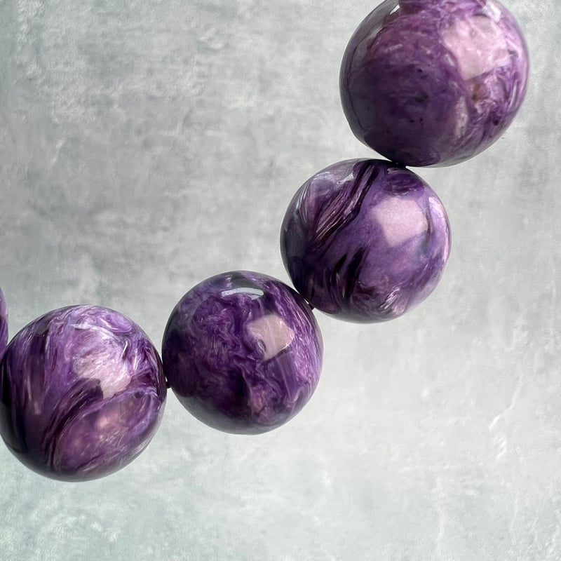 チャロアイトブレスレット18mm内径18cm/Charoite Bracelet | RUNTA