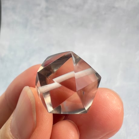 【ガウリシャンカール産】天然ヒマラヤスモーキークォーツ"手磨き加工"イコサヘドロン"ビーズ/GauriShankar Smoky Quartz "Icosahedron"Beads