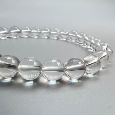 【ハイクオリティー】ガネッシュヒマール産天然ヒマラヤ水晶ブレスレット8mm内径18cm/High Quality Ganesh Himal Himalayan Quartz Bracelet