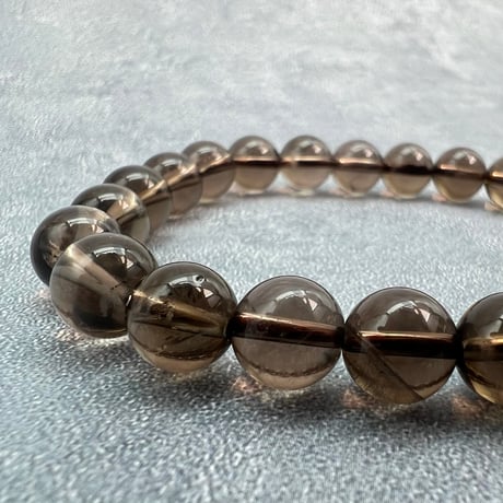 ハイクオリティ【ガウリシャンカール産】天然ヒマラヤスモーキークォーツブレスレット(8mm内径16cm)/Gaurishankar Himalayan Smoky Quartz Bracelet