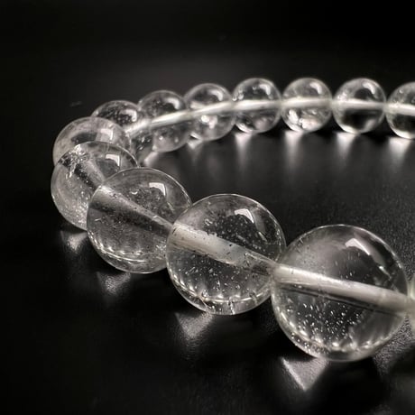 【アンナプルナ産】"手磨き加工"天然ヒマラヤ水晶ブレスレット②10mm内径17cm/Annapurna Himalayan Quartz Bracelet