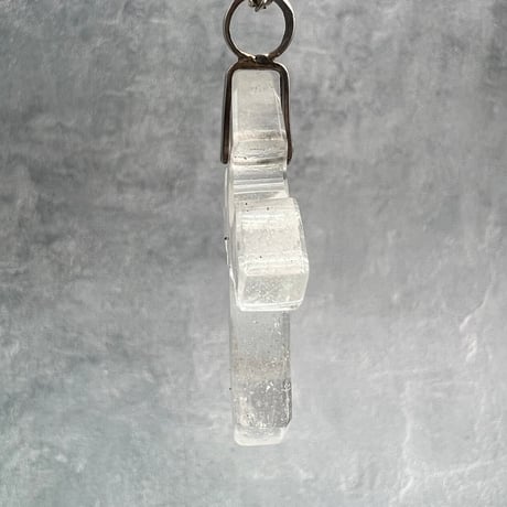 【ガネッシュヒマール産】天然ヒマラヤ水晶クロスペンダントトップ④/Ganesh Himal Himalayan Quartz Cross Pendant Top
