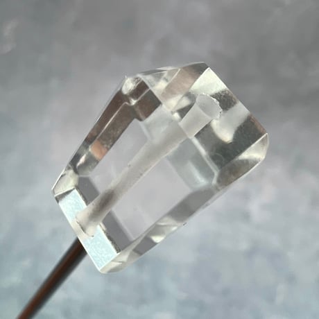 【ガネッシュヒマール産】天然ヒマラヤ水晶"手磨き加工"スクエアビーズ⑤/Ganesh Himal  Himalayan Quartz Square Beads
