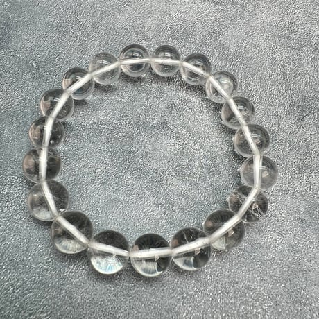 【ガネッシュヒマール産】天然ヒマラヤ水晶ブレスレット10mm内径16cm/Ganesh Himal Himalayan Quartz Bracelet