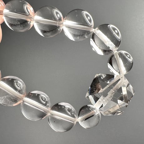 【ガネッシュヒマール産】天然ヒマラヤ水晶デザインブレスレット 内径15/GaneshHimal Design Bracelet