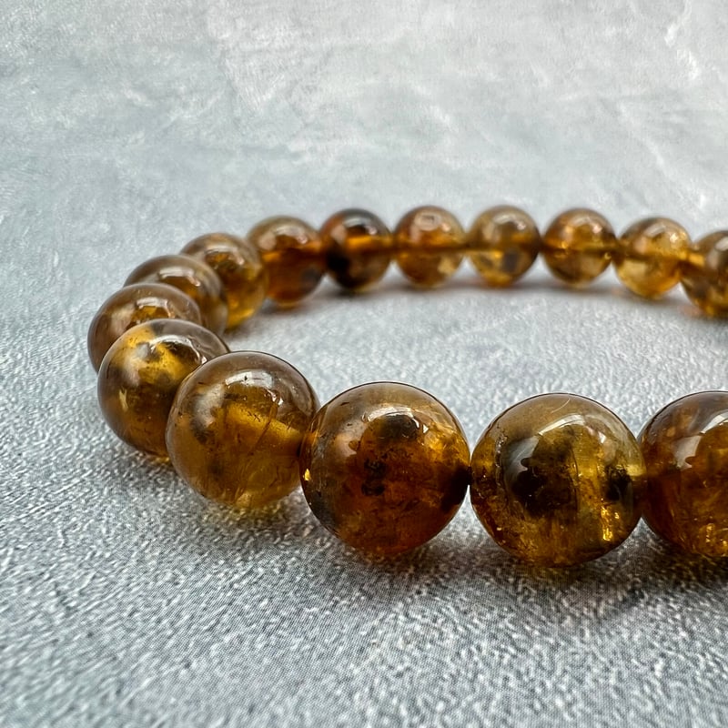 ネパール産🇳🇵ハニートルマリンブレスレット9mm内径16/Nepal Honey