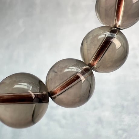 ハイクオリティ【ガウリシャンカール産】天然ヒマラヤスモーキークォーツブレスレット(10mm内径15cm)/Gaurishankar Himalayan Smoky Quartz Bracelet
