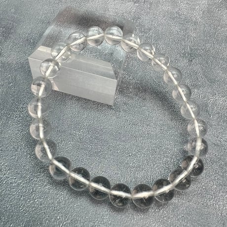 【ガネッシュヒマール産】天然ヒマラヤ水晶ブレスレット8mm内径18cm/Ganesh Himal Himalayan Quartz Bracelet