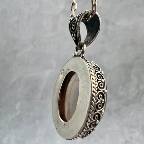 【ガウリシャンカール産】天然ヒマラヤスモーキークォーツ シルバー925ペンダントトップ/GauriShankar Smoky Quartz Silver925 Pendant Top