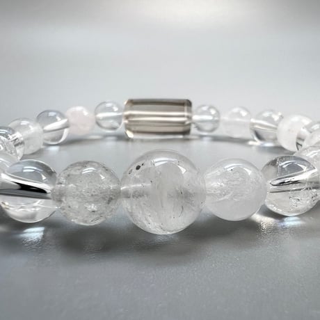 【デザインブレスレット】天然ヒマラヤ水晶デザインブレスレット/Himalayan Quartz Design Bracelet