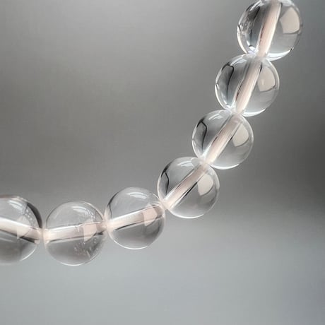 【ハイクオリティー】ガネッシュヒマール産天然ヒマラヤ水晶ブレスレット8mm内径16cm/High Quality Ganesh Himal Himalayan Quartz Bracelet