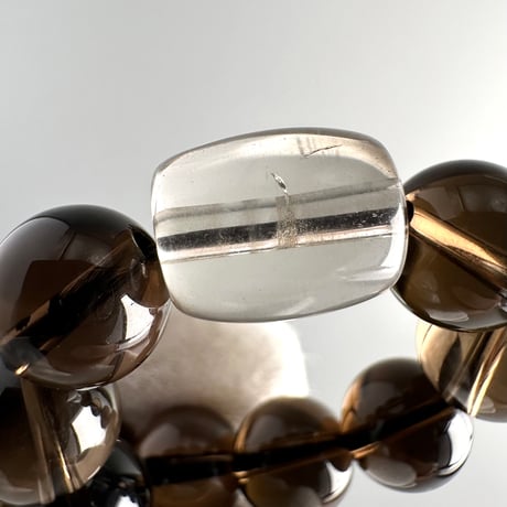 ガウリシャンカール産天然ヒマラヤスモーキークォーツ デザインブレスレット Gaurishankar SmokyQuartz Design Bracelet