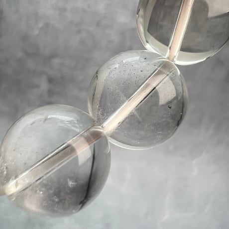 【カイラス産】"手磨き"天然ヒマラヤ水晶 ブレスレット16mm内径16cm/Kailash Himalayan Quartz Bracelet