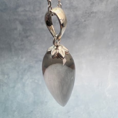 【ガウリシャンカール産】天然ヒマラヤスモーキークォーツ"手磨き加工"ペンダント/ペンデュラム/Gauri Shankar Himalayan Smoky Quartz pendant Pendulum