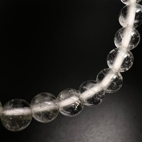 【アンナプルナ産】"手磨き加工"天然ヒマラヤ水晶ブレスレット6mm内径17cm/Annapurna Himalayan Quartz  Bracelet