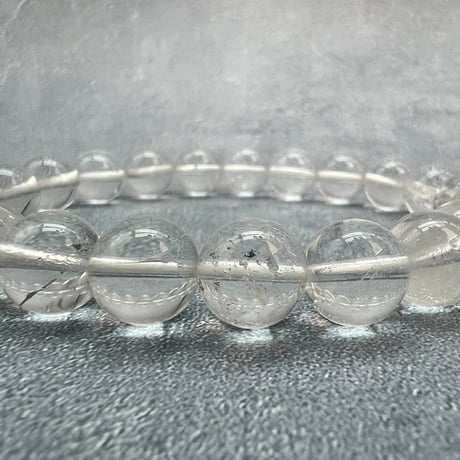 【ガネッシュヒマール産】天然ヒマラヤ水晶ブレスレット9.6~9.9mm内径17cm/Ganesh Himal Himalayan Quartz Bracelet