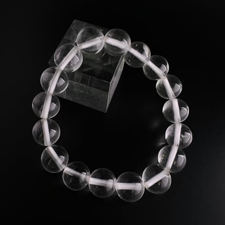 【アンナプルナ産】"手磨き加工"天然ヒマラヤ水晶ブレスレット12mm内径17cm/Annapurna Himalayan Quartz  Bracelet