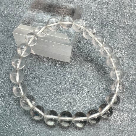 【ガネッシュヒマール産】天然ヒマラヤ水晶ブレスレット8mm内径16cm/Ganesh Himal Himalayan Quartz bBracelet