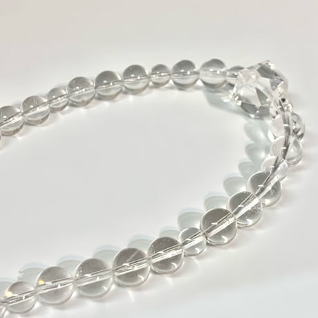 【ガネッシュヒマール産】天然ヒマラヤ水晶デザインネックレス/Ganesh Himal Himalayan Quartz Design Necklace