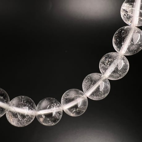 【アンナプルナ産】"手磨き加工"天然ヒマラヤ水晶ブレスレット①10mm内径17cm/Annapurna Himalayan Quartz  Bracelet