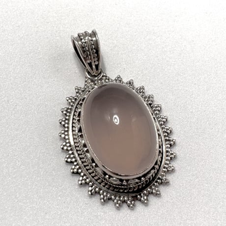 マダガスカル産ローズクォーツペンダントトップ3⃣ (シルバー925)/Rosequartz Pendant Top