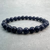 【天然サファイア】ブレスレット(6.8mm内径14cm)③/Sapphire Bracelet
