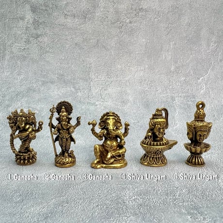 ミニ仏像【C】Mini Statue"Ganesha/Shiva Lingam"