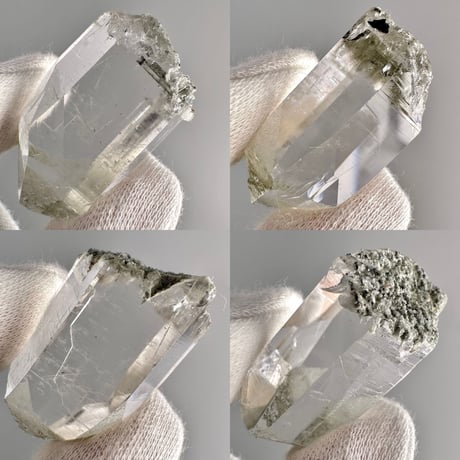 【ガネッシュヒマール産】クローライトイン天然ヒマラヤ水晶ミニポイント"CC"/Ganesh Himal Chlorite in Himalayan Quartz Mini Point