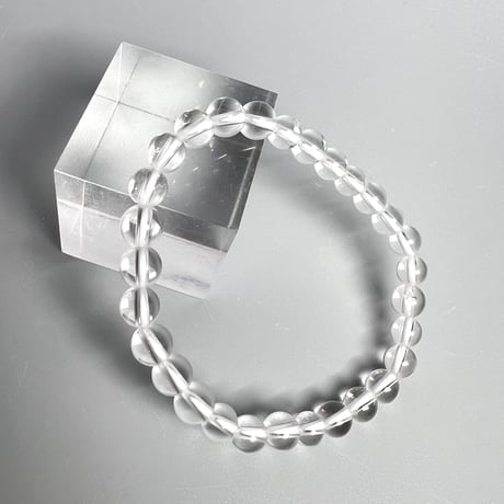 【ハイクオリティー】ガネッシュヒマール産天然ヒマラヤ水晶ブレスレット6mm内径15cm/High Quality Ganesh Himal Himalayan Quartz Bracelet