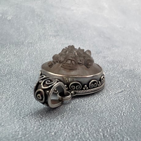 【ガウリシャンカール産】天然ヒマラヤスモーキークォーツ"ガネーシャ様"ペンダントトップ①/Gaurishankar Himalayan Smoky Quartz "Ganesha" pendant