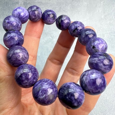 チャロアイトブレスレット14mm内径17cm/Charoite Bracelet