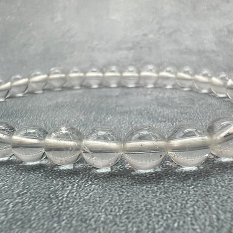 【ガネッシュヒマール産】天然ヒマラヤ水晶ブレスレット6mm内径18cm/Ganesh Himal Himalayan Quartz Bracelet