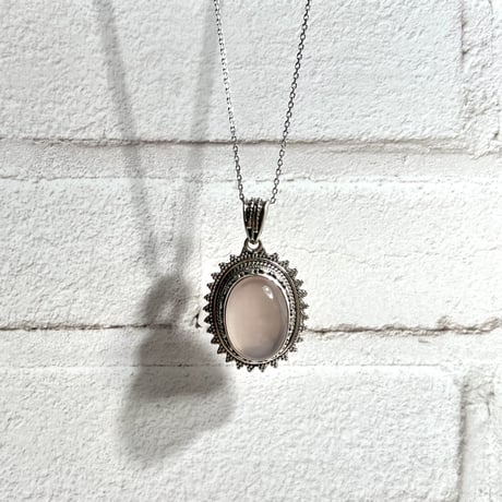 マダガスカル産ローズクォーツペンダントトップ3⃣ (シルバー925)/Rosequartz Pendant Top