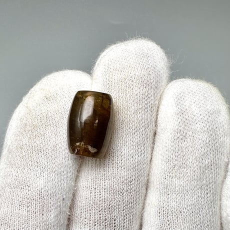 ネパール産ドラバイトトルマリン"手磨き加工"樽型ビーズ/Nepal Dravite Tourmaline Barrel Shaped Beads