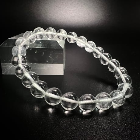 【アンナプルナ産】"手磨き加工"天然ヒマラヤ水晶ブレスレット②8mm内径16cm/Annapurna Himalayan Quartz  Bracelet