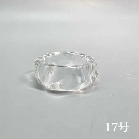 【ガネッシュヒマール産】天然ヒマラヤ水晶ファセットリング(16号〜19.5号) /Ganesh Himal Himalayan Quartz Facet Ring