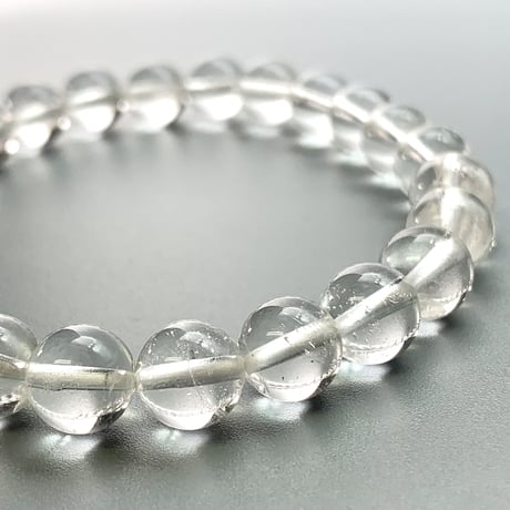 ガネーシュヒマール産天然ヒマラヤ水晶ブレスレット8mm内径17cm/Ganesh Himal Himalayan Quartz Bracelet