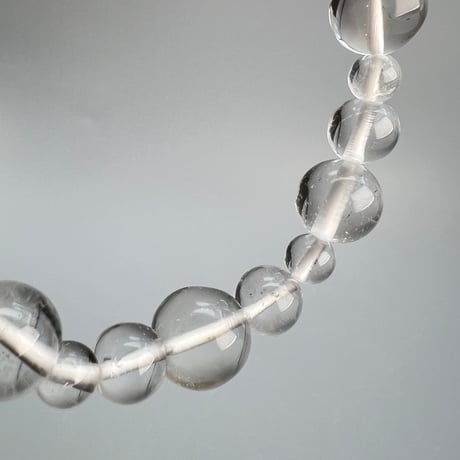 【アンナプルナ産】"手磨き加工"天然ヒマラヤ水晶ブレスレット/Annapurna Himalayan Quartz  Bracelet