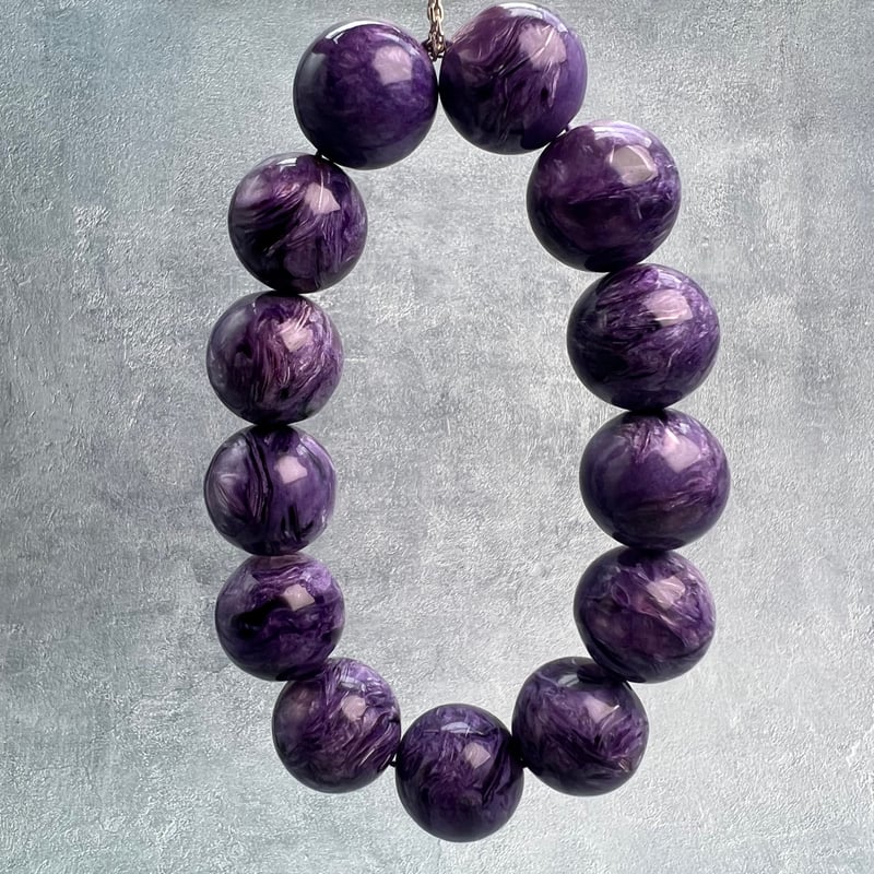 チャロアイトブレスレット18mm内径18cm/Charoite Bracelet | RUNTA