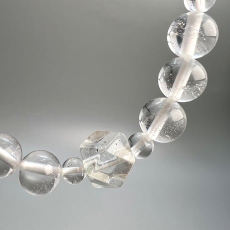 【デザインブレスレット】ラリマー×天然ヒマラヤ水晶デザインブレスレット/Larimer×Himalayan Quartz Design Bracelet