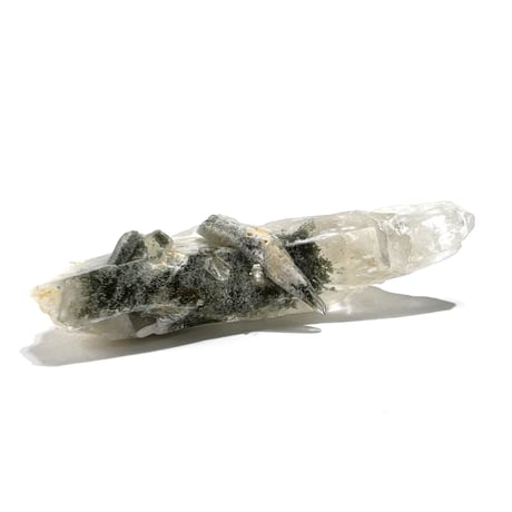 【ガネッシュヒマール産】クローライト&アクチノライトイン天然ヒマラヤ水晶/GaneshHimal Chlorite&Actinolite in Himalayan Quartz