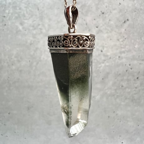 【ガネッシュヒマール産】天然ヒマラヤ水晶 シルバー925ペンダントトップ/Ganesh Himal Himalayan Quartz S/V925 Pendant Top