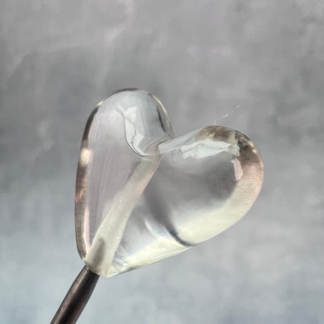 【ガウリシャンカール産】天然ヒマラヤスモーキークォーツ"手磨き加工"ハート型ビーズ③/Gaurishankar Himalayan Smoky Quartz Heart Beads