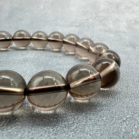 ハイクオリティ【ガウリシャンカール産】天然ヒマラヤスモーキークォーツブレスレット(10mm内径15cm)/Gaurishankar Himalayan Smoky Quartz Bracelet