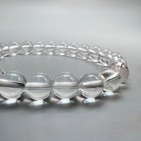 【ハイクオリティー】ガネッシュヒマール産天然ヒマラヤ水晶ブレスレット8mm内径16cm/High Quality Ganesh Himal Himalayan Quartz Bracelet