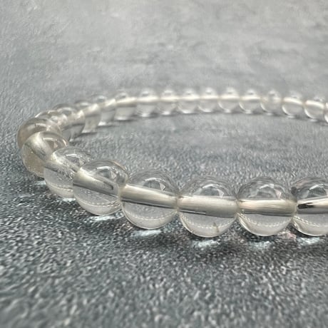 【ガネッシュヒマール産】天然ヒマラヤ水晶ブレスレット6mm内径18cm/Ganesh Himal Himalayan Quartz Bracelet