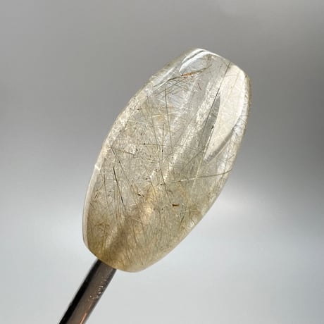 【ガネッシュヒマール産】アクチノライトイン天然ヒマラヤ水晶 樽型ビーズ/Ganesh Himal Actinolite in Himalayan Quartz barrel beads